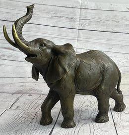 Elephant Bronze Metal Figurine Figure Sculpture Decor 11