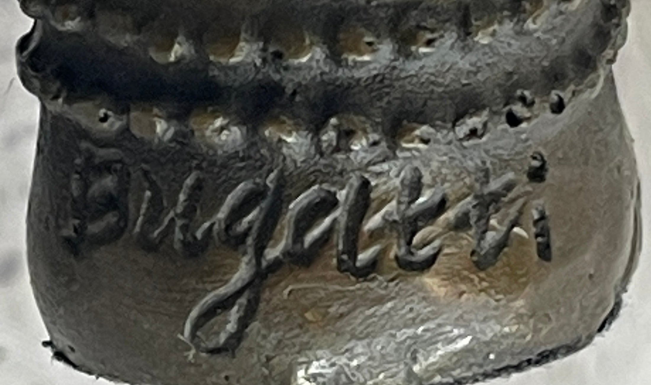 Signed Laughing Elephant Symbol of Luck Bronze Sculpture Statue Artwork