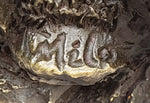 Eagles & Bear Hunting Fish Original Bronze Sculpture Statue Art by Milo on Marble Base