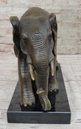 Load image into Gallery viewer, Elephant Bronze Sculpture Statue on Marble base - Antoine Barye Reproduction Art
