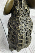 Load image into Gallery viewer, Indian Elephant Bronze Metal Figurine Sculpture Decor Signed Original 8.5" x 12"
