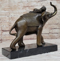 Load image into Gallery viewer, Boy Child Sleeping on Indian Elephant Bronze Statue Sculpture Decor on Marble Base
