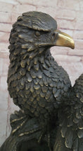 Load image into Gallery viewer, Two Juvenile American Bald Eagles Bronze Metal Statue Sculpture on Marble Base
