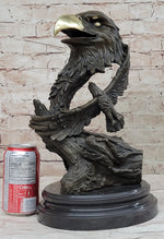 Hand Made Original Milo Eagle Falcon Head Genuine Bronze Sculpture Statue