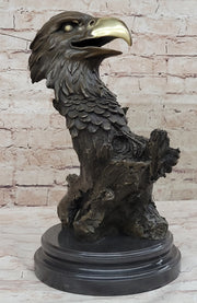 Hand Made Original Milo Eagle Falcon Head Genuine Bronze Sculpture Statue