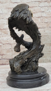 Hand Made Original Milo Eagle Falcon Head Genuine Bronze Sculpture Statue