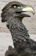Load image into Gallery viewer, Hand Made Original Milo Eagle Falcon Head Genuine Bronze Sculpture Statue
