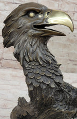 Hand Made Original Milo Eagle Falcon Head Genuine Bronze Sculpture Statue