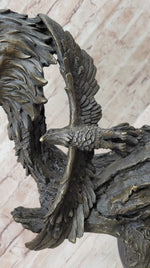 Hand Made Original Milo Eagle Falcon Head Genuine Bronze Sculpture Statue