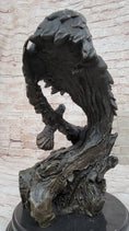 Load image into Gallery viewer, Hand Made Original Milo Eagle Falcon Head Genuine Bronze Sculpture Statue
