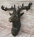 Load image into Gallery viewer, Hanging Wall Art Mounted Elk Deer Bust Head Stag Antlers Buck Bronze Sculpture
