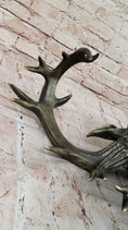 Load image into Gallery viewer, Hanging Wall Art Mounted Elk Deer Bust Head Stag Antlers Buck Bronze Sculpture
