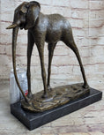 Load image into Gallery viewer, Hot Cast Bronze Metal Elephant Sculpture Statue Figure after Salvador Dali on Marble Base
