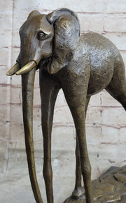 Hot Cast Bronze Metal Elephant Sculpture Statue Figure after Salvador Dali on Marble Base