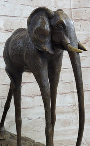 Hot Cast Bronze Metal Elephant Sculpture Statue Figure after Salvador Dali on Marble Base