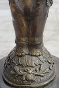 Load image into Gallery viewer, Two Headed Elephant Candle Holder Bronze Sculpture Marble Base Figurine Statue

