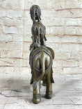 Load image into Gallery viewer, Stacked 3 Lucky Elephants Bronze Metal Statue Sculpture Figurine 12" x 12"
