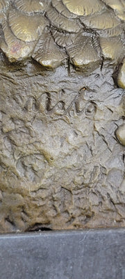 Bust American Bald Eagle Bronze Marble Sculpture Statue Figurine Art Deco Figure