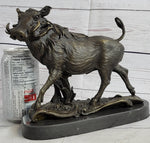 Boar Wild Pig Bronze Statue Sculpture by Barye Figure Farm Animal Lost Wax Decor
