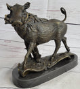 Load image into Gallery viewer, Boar Wild Pig Bronze Statue Sculpture by Barye Figure Farm Animal Lost Wax Decor
