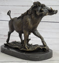 Load image into Gallery viewer, Boar Wild Pig Bronze Statue Sculpture by Barye Figure Farm Animal Lost Wax Decor
