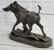 Boar Wild Pig Bronze Statue Sculpture by Barye Figure Farm Animal Lost Wax Decor