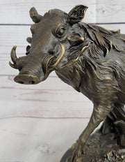 Boar Wild Pig Bronze Statue Sculpture by Barye Figure Farm Animal Lost Wax Decor