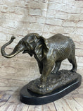 Load image into Gallery viewer, Cast Bronze Marble Sculpture Elephant Safari Statue Art Figure Figurine Animal
