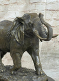 Load image into Gallery viewer, Cast Bronze Marble Sculpture Elephant Safari Statue Art Figure Figurine Animal
