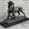 Load image into Gallery viewer, Hot Cast Bronze Sculpture of Hunting Dog Retriever with Rabbit in Mouth

