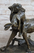 Load image into Gallery viewer, Hot Cast Bronze Sculpture of Hunting Dog Retriever with Rabbit in Mouth
