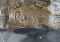 Load image into Gallery viewer, Majestic Bronze Lion in Roaring Pose – Dynamic Wildlife Sculpture on Marble Base
