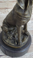 Load image into Gallery viewer, Signed Cain Bloodhound Bronze Marble Sculpture Pet Dog Figure Man`s Best Friend
