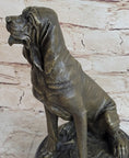 Load image into Gallery viewer, Signed Cain Bloodhound Bronze Marble Sculpture Pet Dog Figure Man`s Best Friend

