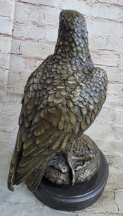 Guardian Eagle Hawk Bird Bronze Statue Sculpture Figure 12