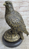 Load image into Gallery viewer, Guardian Eagle Hawk Bird Bronze Statue Sculpture Figure 12" x 9"
