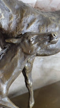Load image into Gallery viewer, Horse W/ Foal Bronze Marble Figurine Statue By Mene Hot Cast Sculpture Figure
