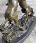 Load image into Gallery viewer, Dueling Stallion Horses Rearing Horse Bronze Statue Sculpture Decor Marble Base Original

