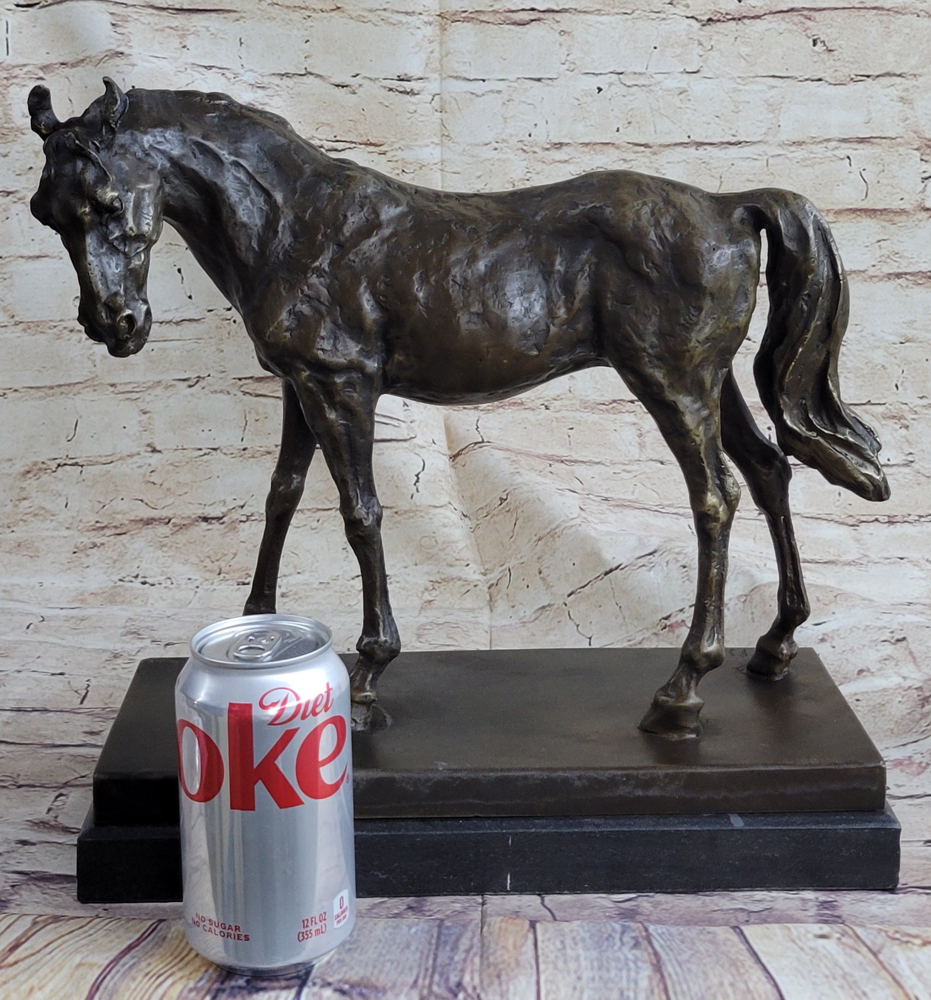 Large Arabian Horse Bronze Sculpture Statue By P.J Mene HotCast Marble Figurine
