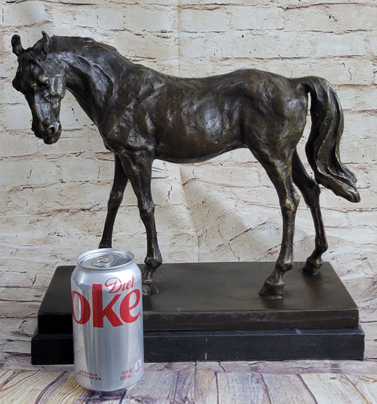 Large Arabian Horse Bronze Sculpture Statue By P.J Mene HotCast Marble Figurine
