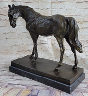 Large Arabian Horse Bronze Sculpture Statue By P.J Mene HotCast Marble Figurine