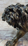 Load image into Gallery viewer, Roaring Guardian Lion Bronze Metal Figurine Sculpture Statue Signed Art Decor
