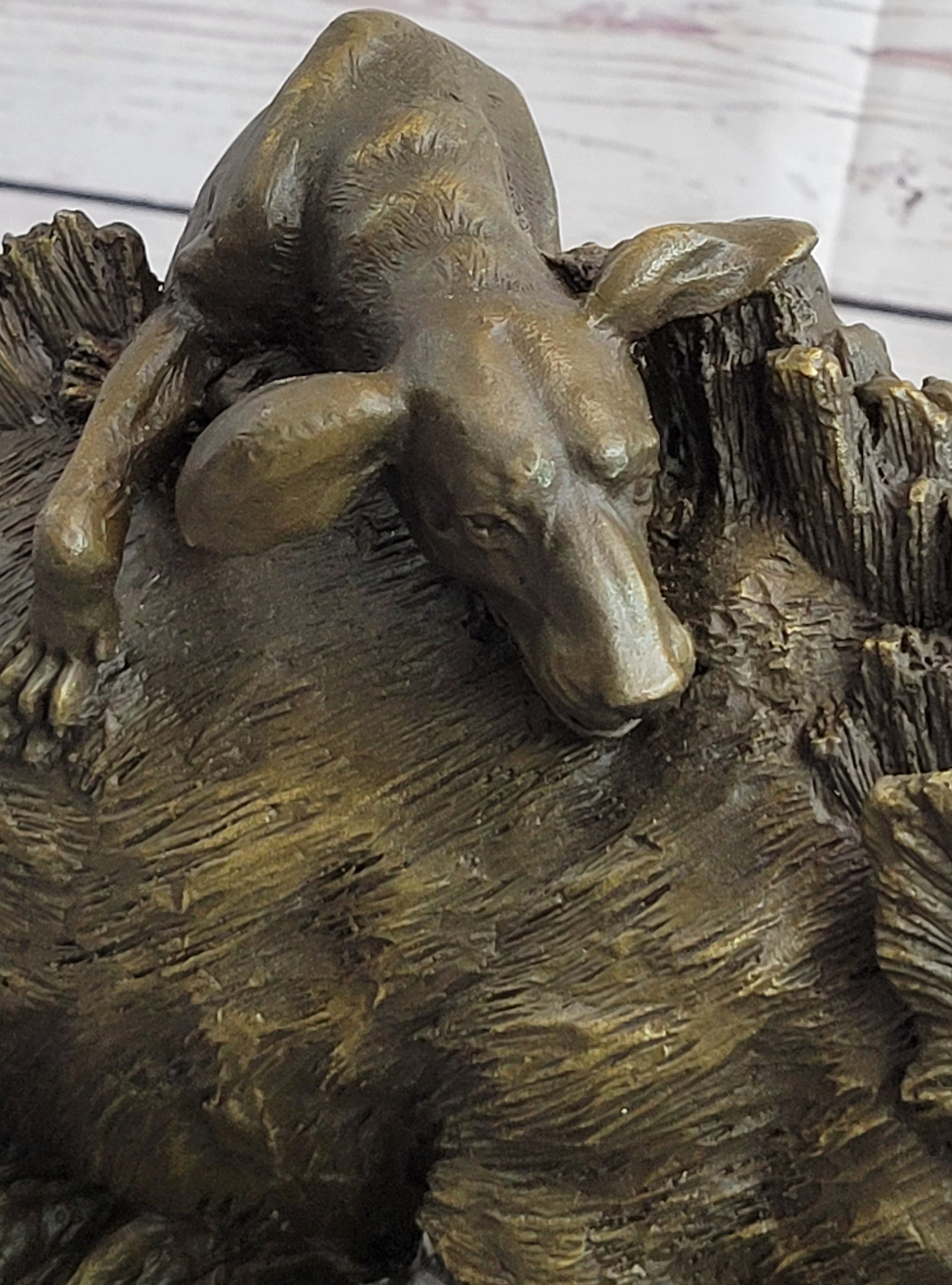 Boar Attacked by Wild Dogs Hot Cast Bronze Sculpture Statue Art by Lecourtier
