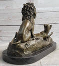 Load image into Gallery viewer, Male and Female Lions African Lion Safari Savannah Bronze Sculpture Statue Art Decor
