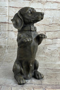 Load image into Gallery viewer, Hot Cast Bronze Puppy Dog Begging Signed Original Art Sculpture Statue Figure
