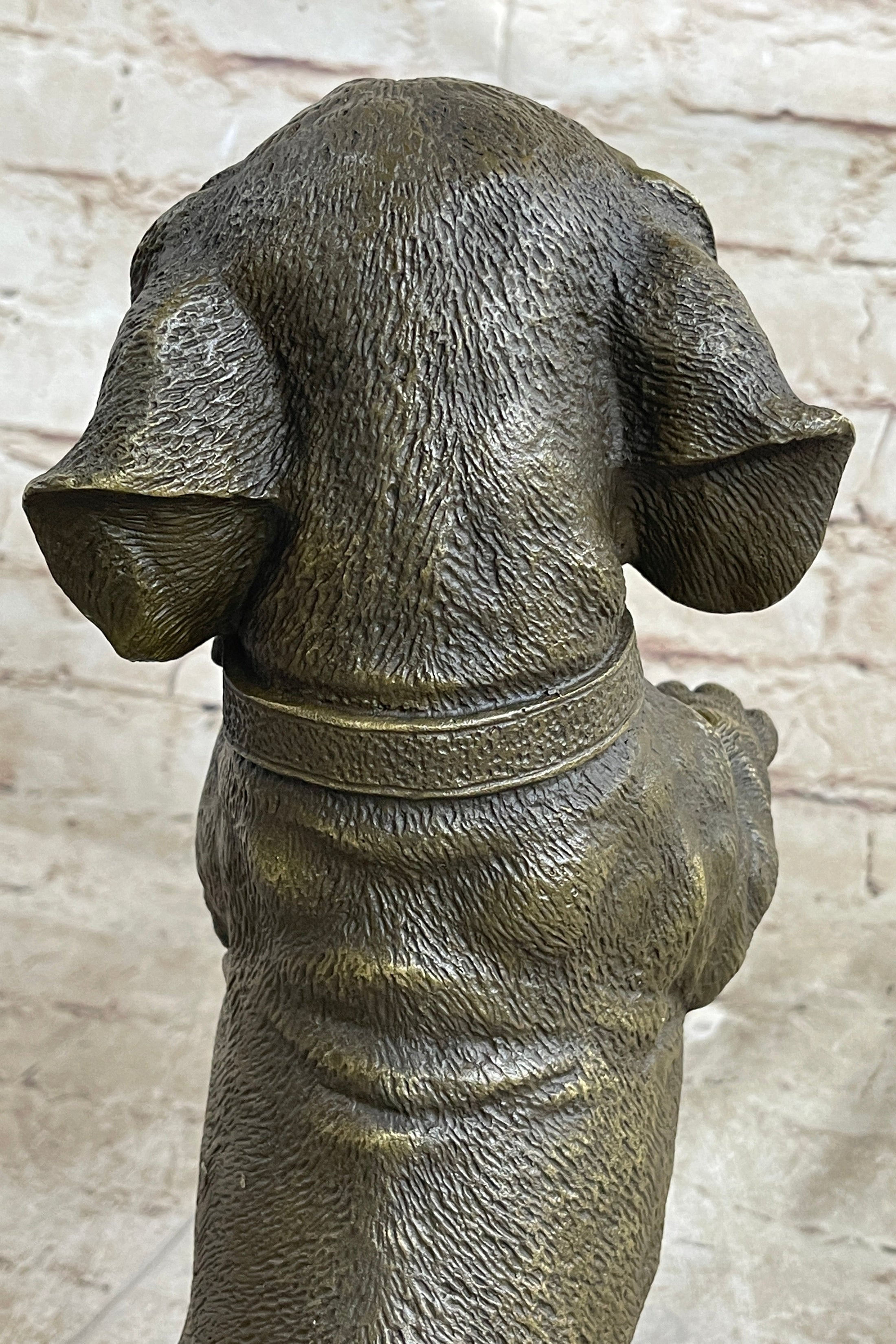 Hot Cast Bronze Puppy Dog Begging Signed Original Art Sculpture Statue Figure