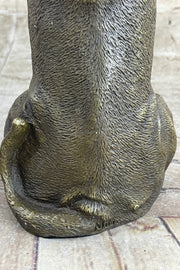 Hot Cast Bronze Puppy Dog Begging Signed Original Art Sculpture Statue Figure