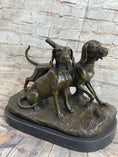 Load image into Gallery viewer, Two Large Vizsla Dog Dogs Animal House Pet by Debut Bronze Marble Sculpture Gift
