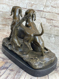Load image into Gallery viewer, Two Large Vizsla Dog Dogs Animal House Pet by Debut Bronze Marble Sculpture Gift
