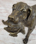Load image into Gallery viewer, Signed Truffot Hunting Dog With Dead Bird Bronze Art Deco Sculpture Home Decor
